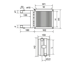 Водяной нагреватель Ecoclima Pro Vent ECT WH-T 800*500